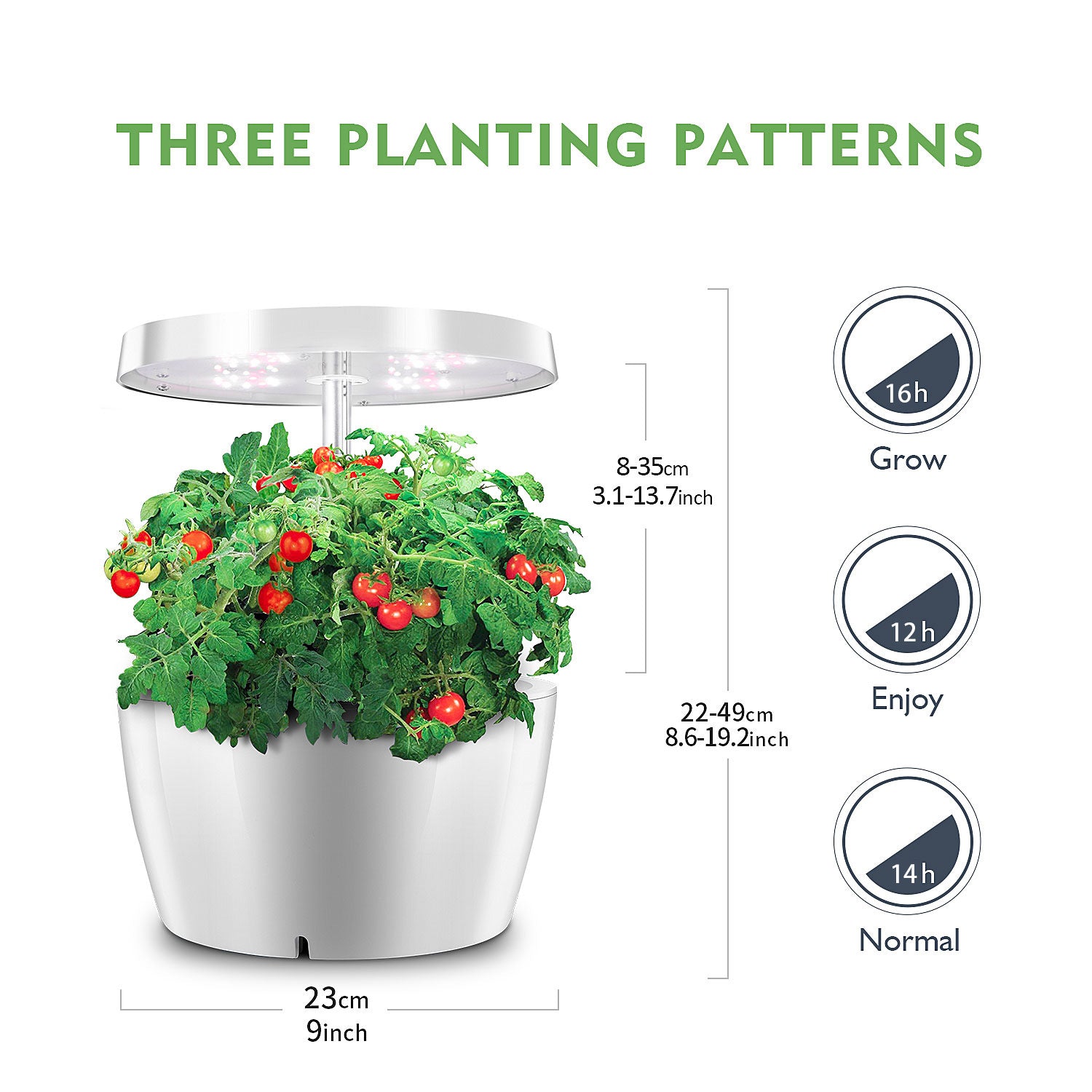 Hydroponic Plant Growth Machine with Smart LED Light